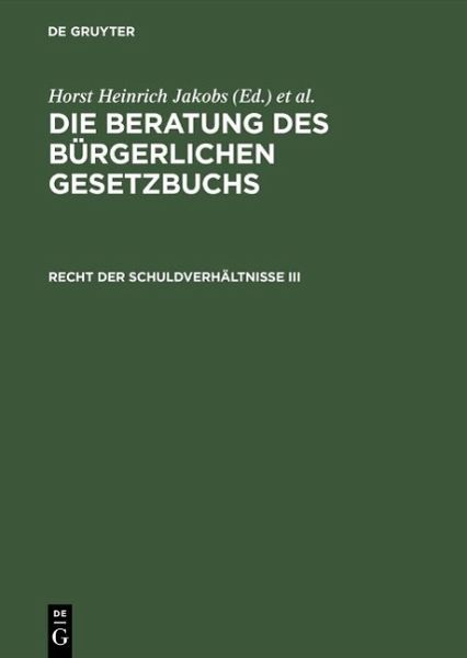 Recht der Schuldverhältnisse III (eBook, PDF) Recht der Schuldverhältnisse III (eBook, PDF)