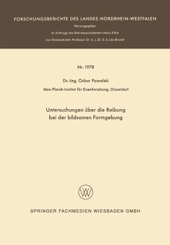 Untersuchungen über die Reibung bei der bildsamen Formgebung (eBook, PDF) - Pawelski, Oskar