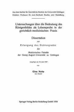 Cover Untersuchungen über die Bedeutung des Röntgenbildes als Lebensprobe in der gerichtlich-medizinischen Praxis (eBook, PDF)