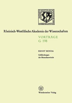 Gefährdungen der Menschenwürde (eBook, PDF) - Benda, Ernst