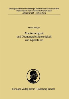 Absolutstetigkeit und Ordnungsabsolutstetigkeit von Operatoren (eBook, PDF) - Räbiger, Frank