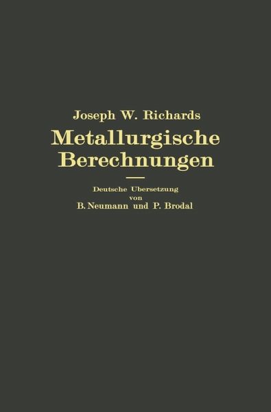 Metallurgische Berechnungen (eBook, PDF)