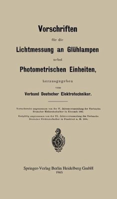 Vorschriften für die Lichtmessung an Glühlampen (eBook, PDF) - Loparo, Kenneth A.