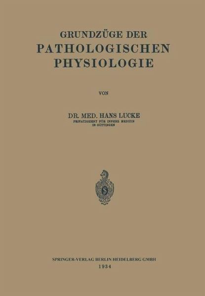 Grundzüge der Pathologischen Physiologie (eBook, PDF)