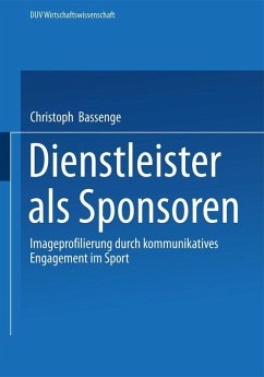 Dienstleister als Sponsoren (eBook, PDF) - Bassenge, Christoph