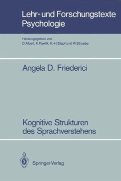 Kognitive Strukturen des Sprachverstehens (eBook, PDF) - Friederici, Angela D.
