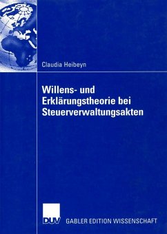 Cover Willens- und Erklärungstheorie bei Steuerverwaltungsakten (eBook, PDF)