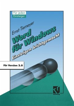 Word für Windows 2.0 (eBook, PDF) - Tiemeyer, Ernst