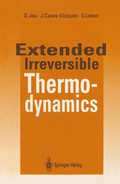 Extended Irreversible Thermodynamics (eBook, PDF) - Jou, David; Casas-Vazquez, Jose; Lebon, Georgy