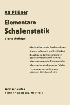 Elementare Schalenstatik (eBook, PDF) - Pflüger, A.