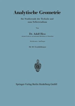 Analytische Geometrie für Studierende der Technik und zum Selbststudium (eBook, PDF) - Hess, Adolf