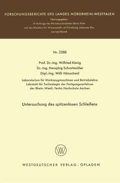 Untersuchung des spitzenlosen Schleifens (eBook, PDF) - König, Wilfried