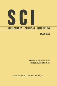 SCI, Structured Clinical Interview (eBook, PDF) - Burdock, Eugene I.; Hardesty, Anne S.