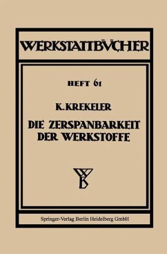 Die Zerspanbarkeit der Werkstoffe (eBook, PDF) - Krekeler, K.
