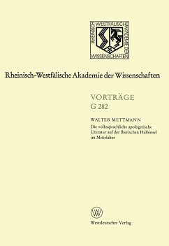 Die volkssprachliche apologetische Literatur auf der Iberischen Halbinsel im Mittelalter (eBook, PDF) - Mettmann, Walter