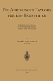 Die Anregungen Taylors für den Baubetrieb (eBook, PDF)