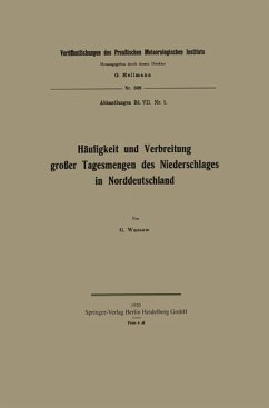 Cover Häufigkeit und Verbreitung großer Tagesmengen des Niederschlages in Norddeutschland (eBook, PDF)