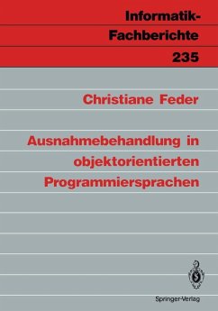 Ausnahmebehandlung in objektorientierten Programmiersprachen (eBook, PDF) - Feder, Christiane