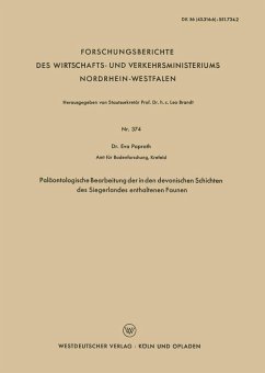 Cover Paläontologische Bearbeitung der in den devonischen Schichten des Siegerlandes enthaltenen Faunen (eBook, PDF)