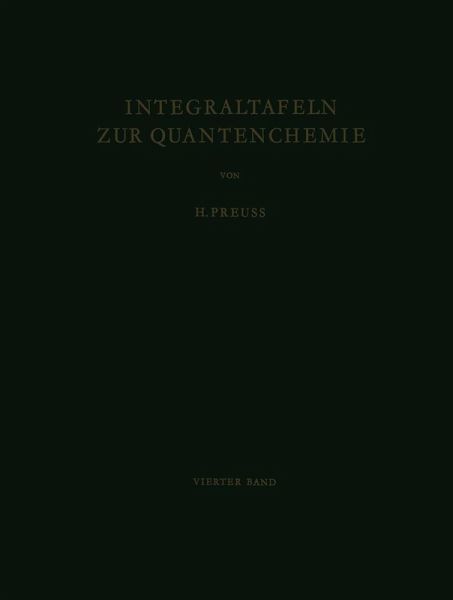 Integraltafeln zur Quantenchemie (eBook, PDF) Integraltafeln zur Quantenchemie (eBook, PDF)