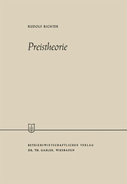 Preistheorie (eBook, PDF) Preistheorie (eBook, PDF)
