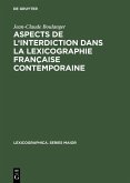 Aspects de l'interdiction dans la lexicographie française contemporaine (eBook, PDF)