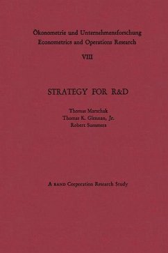 Strategy for R&D: Studies in the Microeconomics of Development (eBook, PDF) - Marschak, Thomas A.; Glennan, Thomas Keith; Summers, Robert S.