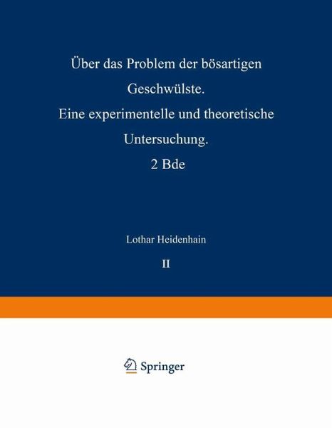 Über das Problem der Bösartigen Geschwülste (eBook, PDF)