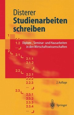 Studienarbeiten schreiben (eBook, PDF) - Disterer, Georg
