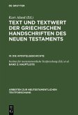 Aland, Kurt: Text und Textwert der griechischen Handschriften des Neuen Testaments. Die Apostelgeschichte - Hauptliste (eBook, PDF)