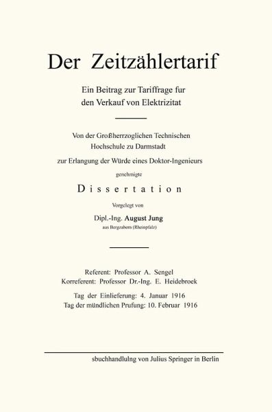 Der Zeitzählertarif (eBook, PDF)