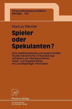 Spieler oder Spekulanten? (eBook, PDF) - Wendel, Markus