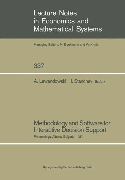 Methodology and Software for Interactive Decision Support (eBook, PDF) Methodology and Software for Interactive Decision Support (eBook, PDF)