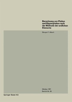 Berechnung von Platten und Rippenplatten nach der Methode der endlichen Elemente (eBook, PDF) - Alberti, G. F.