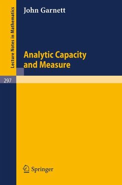 Analytic Capacity and Measure (eBook, PDF) - Garnett, J.