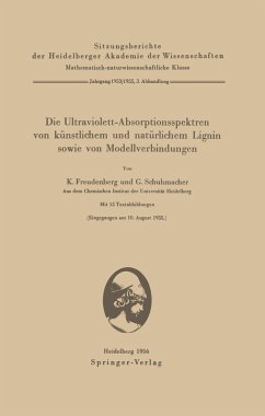 Cover Die Ultraviolett-Absorptionsspektren von künstlichem und natürlichem Lignin sowie von Modellverbindungen (eBook, PDF)