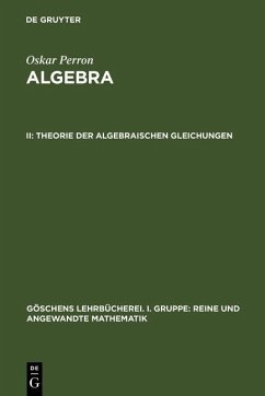 Cover Theorie der algebraischen Gleichungen (eBook, PDF)