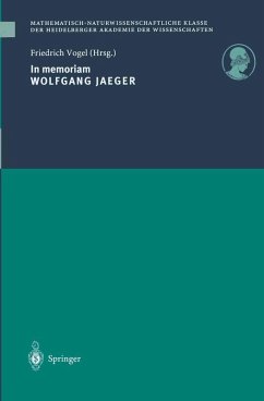 Cover In memoriam Wolfgang Jaeger (eBook, PDF)