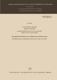 Cover Energiepreisentwicklung und allgemeine Preisbewegung (eBook, PDF)