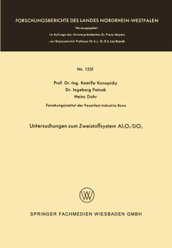 Untersuchungen zum Zweistoffsystem Al2O3-SiO2 (eBook, PDF) - Konopicky, Kamillo