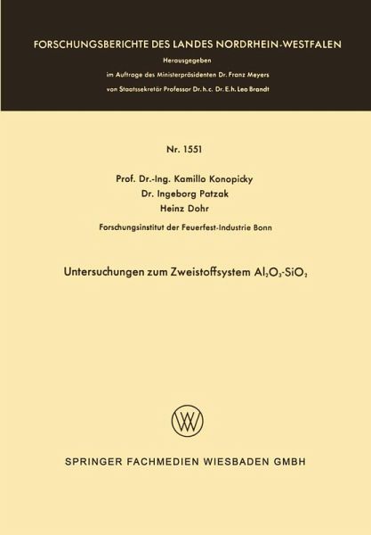 Untersuchungen zum Zweistoffsystem Al2O3-SiO2 (eBook, PDF)