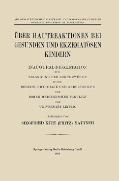 Cover Über Hautreaktionen bei Gesunden und Ekzematösen Kindern (eBook, PDF)