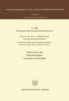 Untersuchung der Schneidhaltigkeit neuartiger Schneidstoffe (eBook, PDF) - König, Wilfried