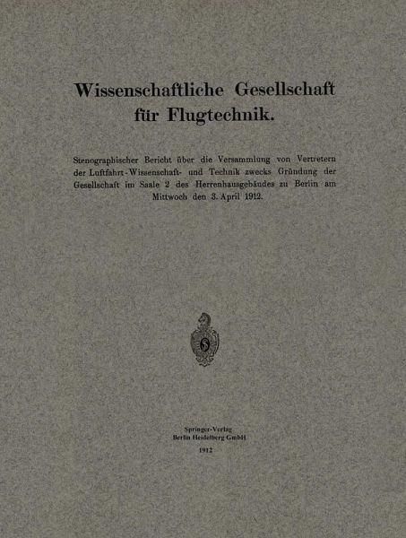 Wissenschaftliche Gesellschaft für Flugtechnik (eBook, PDF) Wissenschaftliche Gesellschaft für Flugtechnik (eBook, PDF)