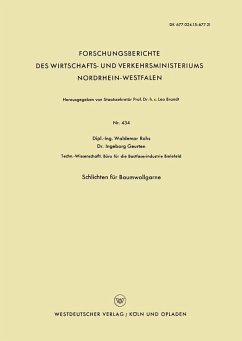 Cover Schlichten für Baumwollgarne (eBook, PDF)