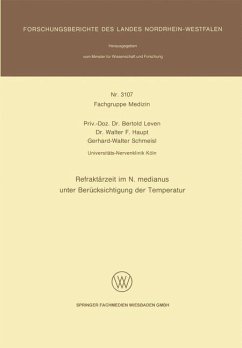 Cover Refraktärzeit im N. medianus unter Berücksichtigung der Temperatur (eBook, PDF)
