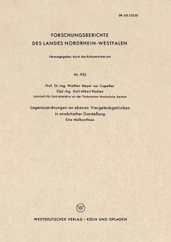 Lagenzuordnungen an ebenen Viergelenkgetrieben in analytischer Darstellung (eBook, PDF) - Meyer Zur Capellen, Walther
