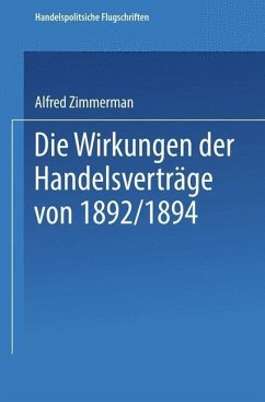 Cover Die Wirkungen der Handelsverträge von 1892/1894 (eBook, PDF)