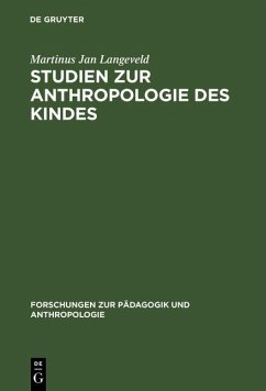 Studien zur Anthropologie des Kindes (eBook, PDF) - Langeveld, Martinus Jan