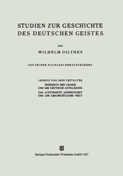 Studien zur Geschichte des Deutschen Geistes (eBook, PDF) - Dilthey, Wilhelm